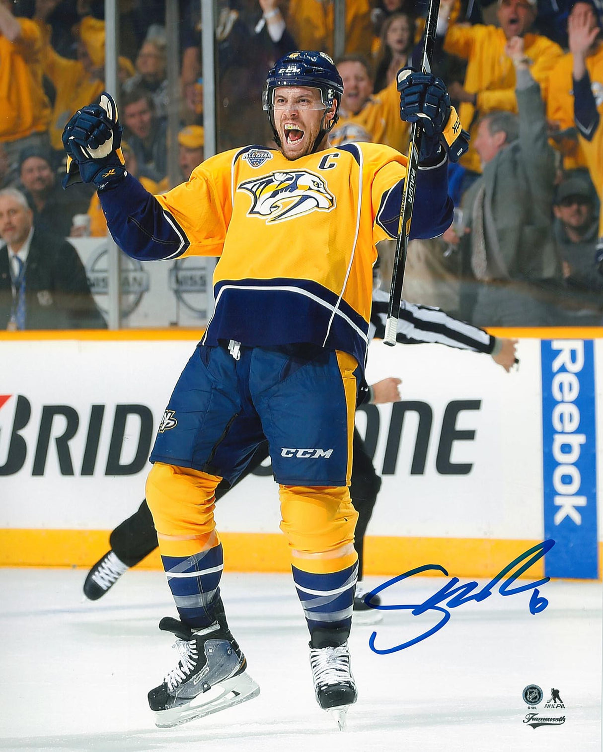 Shea Weber Signed 8x10 Nashville Predators Celebration-V - Frameworth Sports Canada 