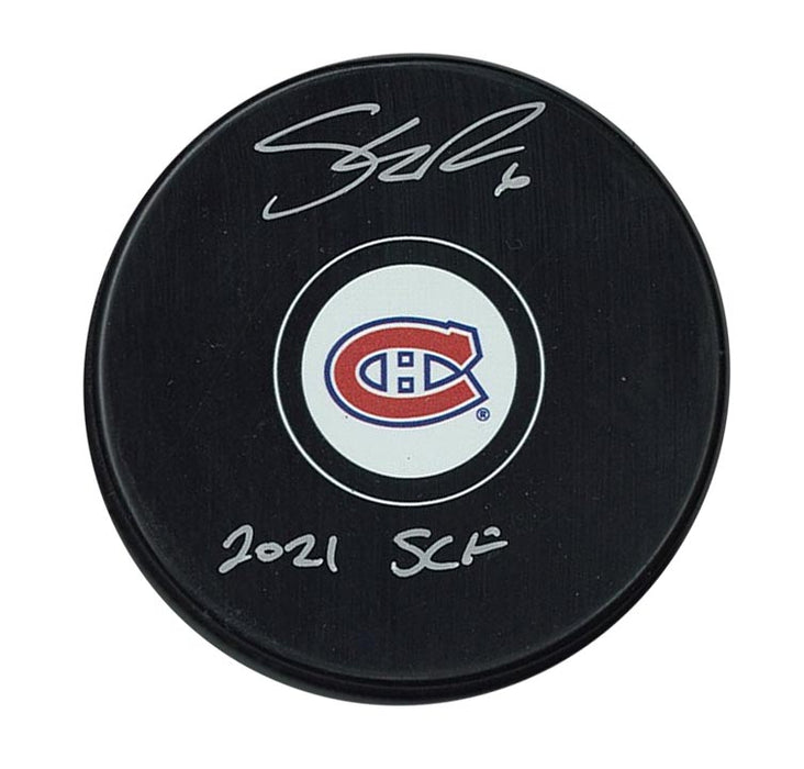 Shea Weber Signed Puck Montreal Canadiens Insc 2021 SCF