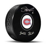 Shea Weber Signed Puck Montreal Canadiens Insc 2021 SCF