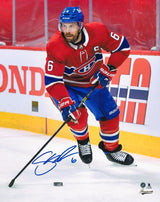 Shea Weber Signed 8x10 Montreal Canadiens Red Action with Puck-V - Frameworth Sports Canada 