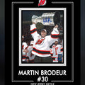 Martin Brodeur Signed 8x10 Framed PhotoGlass New Jersey Stanley Cup-V - Frameworth Sports Canada 