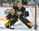 Tristan Jarry Signed 8x10 Penguins Dark Action-H