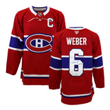 Shea Weber Signed Jersey Montreal Canadiens Red Fanatics Premium with HOF 2024 Inscription