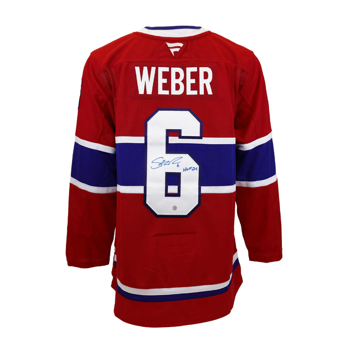 Shea Weber Signed Jersey Montreal Canadiens Red Fanatics Premium with HOF 2024 Inscription