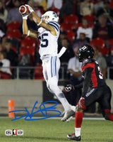 DeVier Posey Toronto Argonauts Signed Unframed 8x10 Catching a Pass Photo - Frameworth Sports Canada 