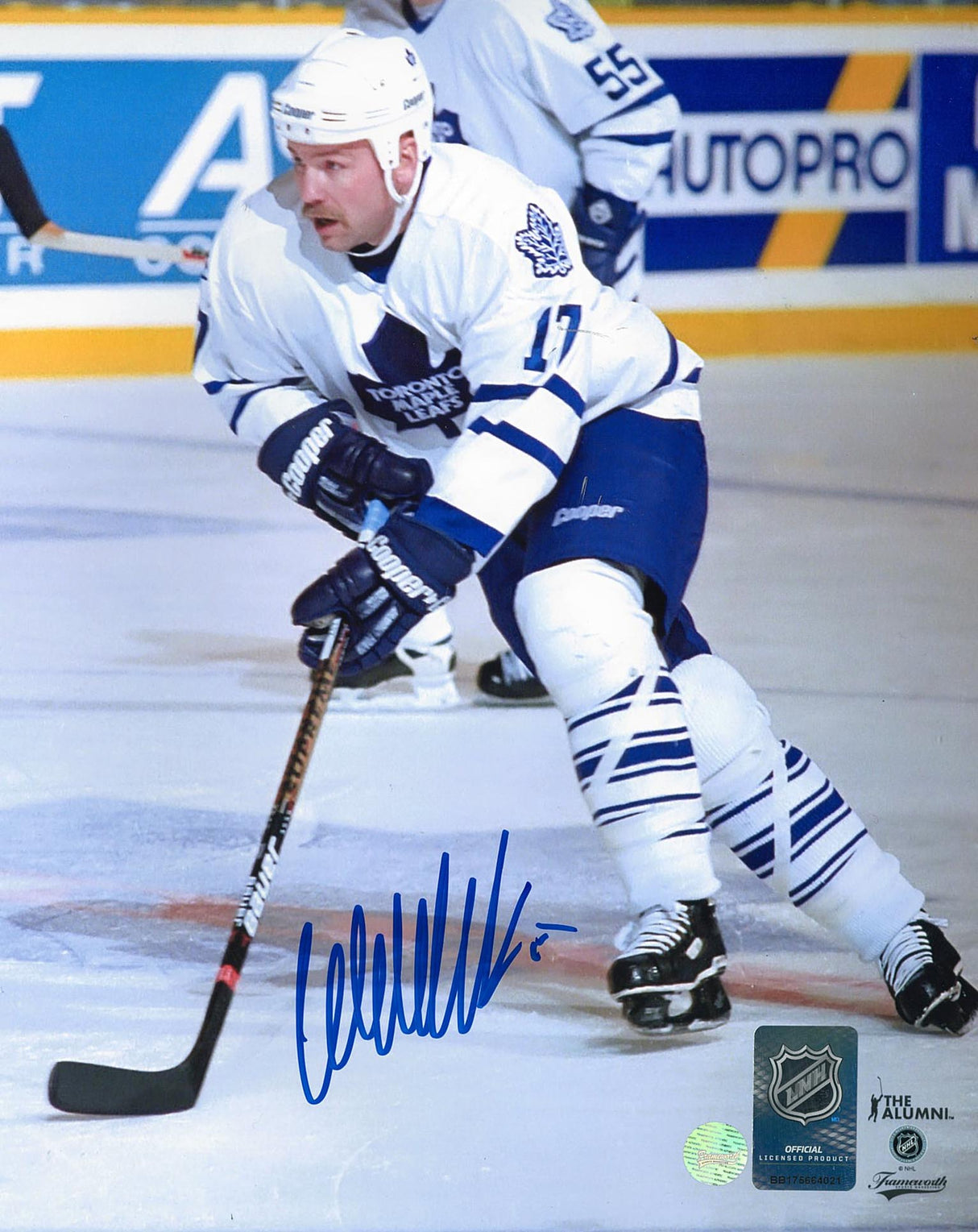 Wendel Clark Toronto Maple Leafs Signed 8x10 Action Photo