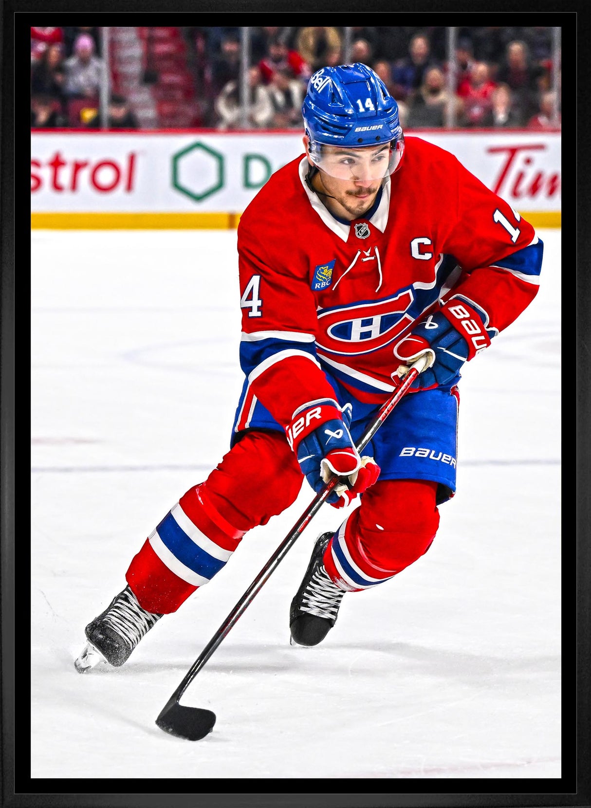 Nick Suzuki 20x29 Framed Canvas Montreal Canadiens