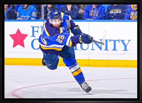 Jordan Kyrou 20x29 Framed Canvas St. Louis Blues - Frameworth Sports Canada 