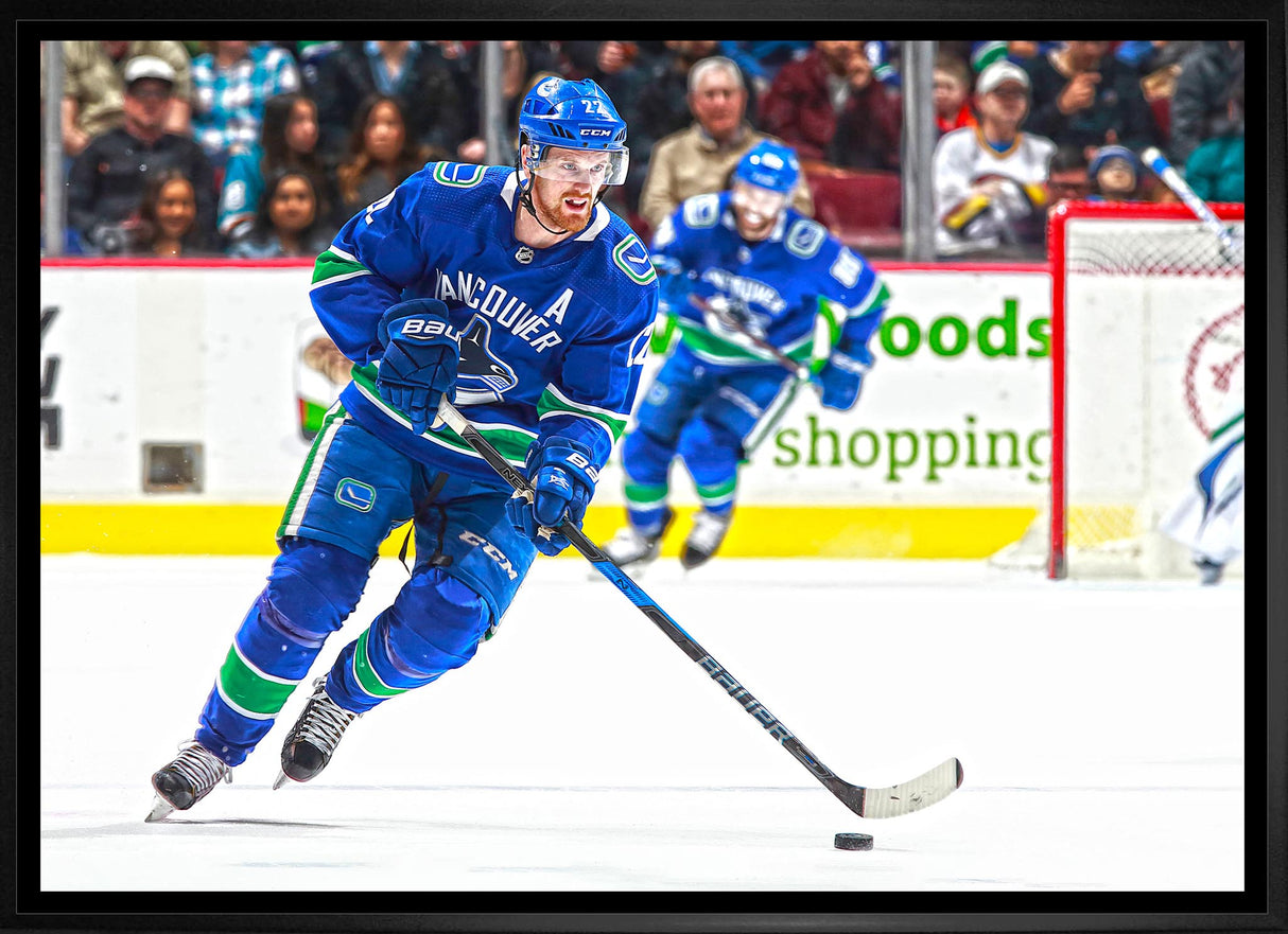 Daniel Sedin 20x29 Framed Canvas Vancouver Canucks