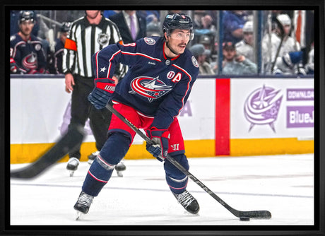 Zach Werenski 20x29 Framed Canvas Columbus Blue Jackets - Frameworth Sports Canada 