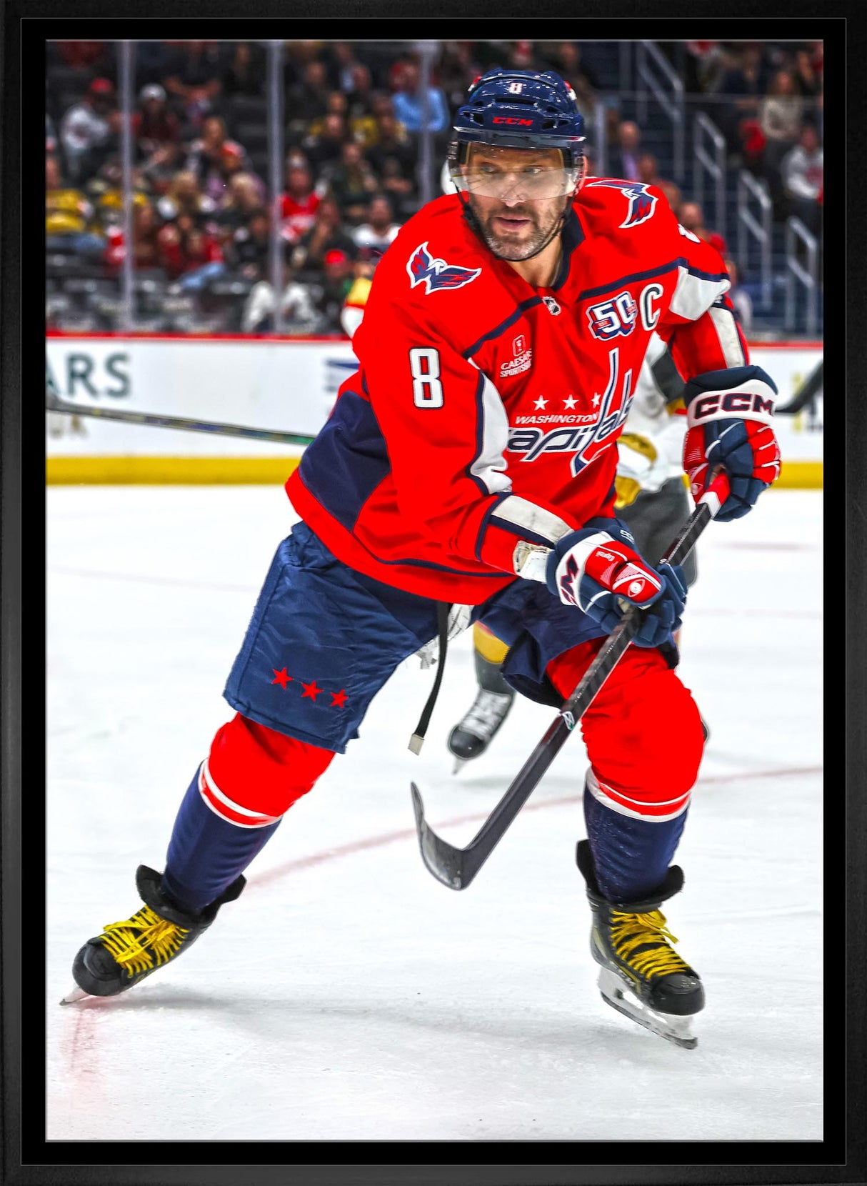 Alexander Ovechkin 20x29 Framed Canvas Washington Capitals - Frameworth Sports Canada 