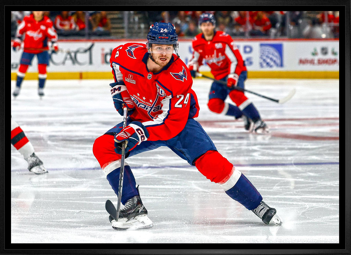 Connor McMichael 20x29 Framed Canvas Washington Capitals - Frameworth Sports Canada 