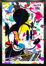 Mickey Mouse Paint-Splatter PhotoGlass