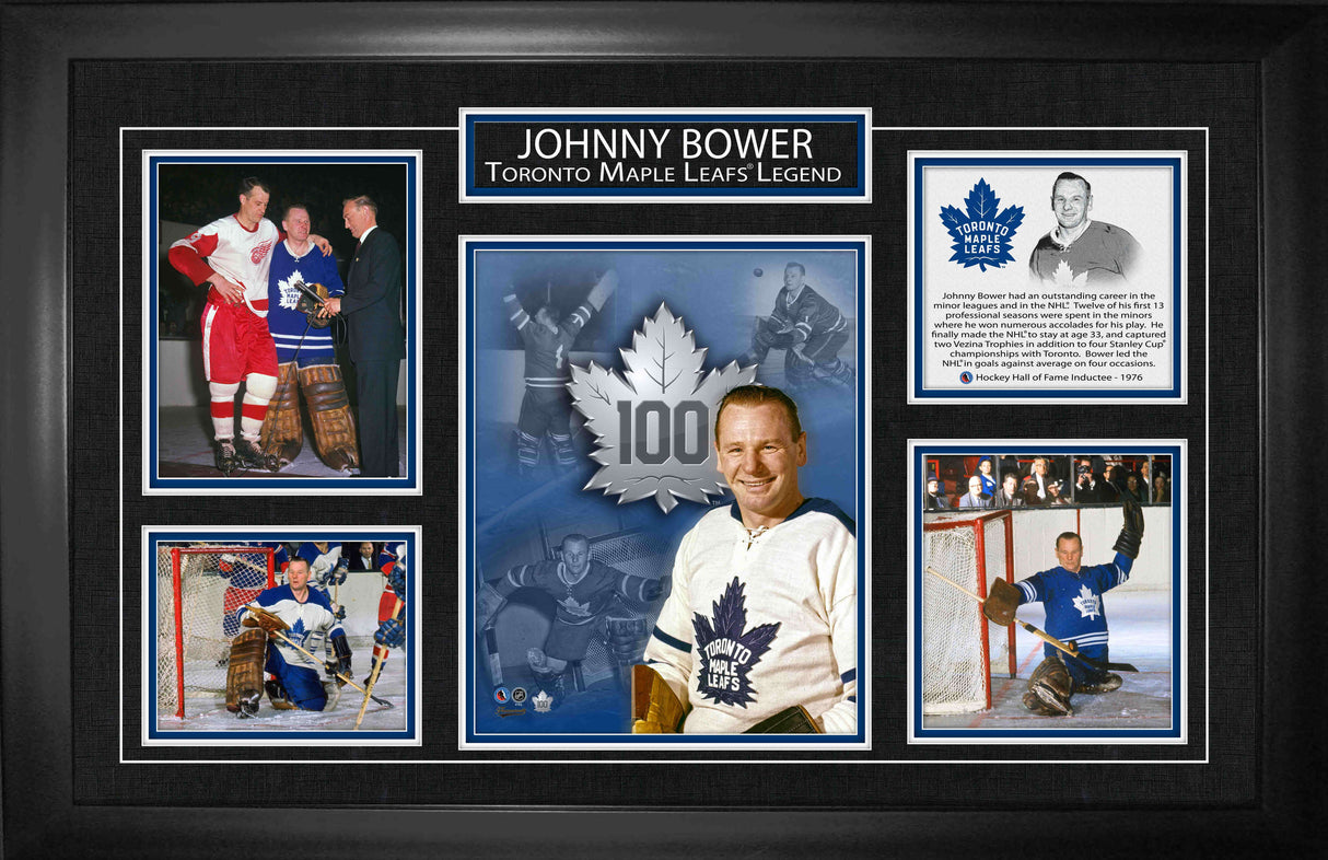 Johnny Bower Framed Career Collage