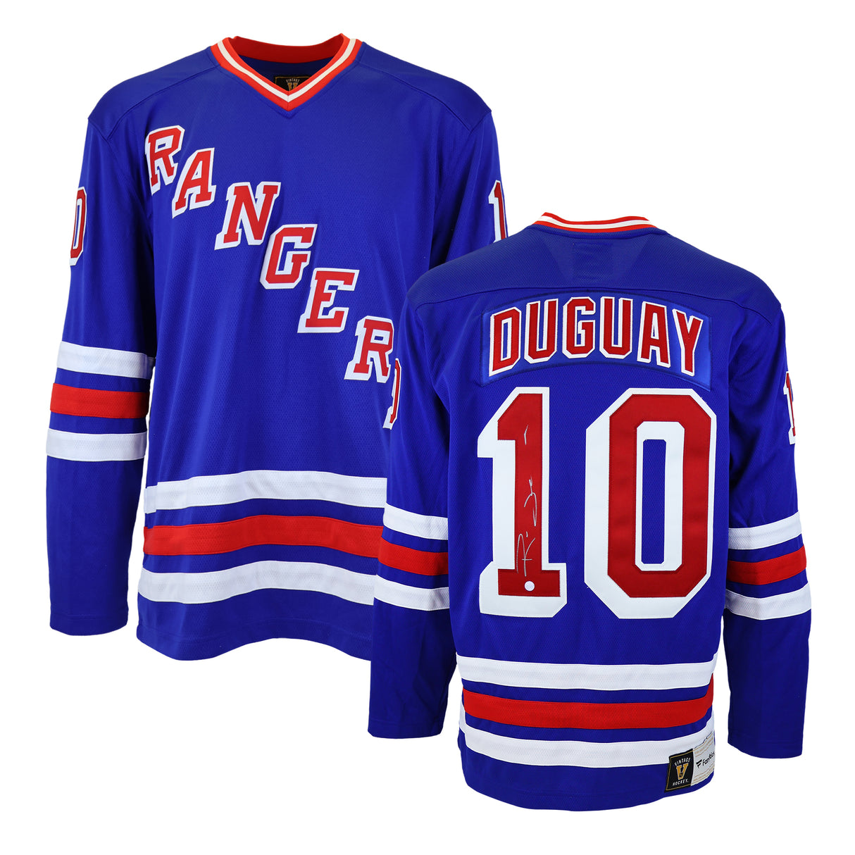 Ron Duguay Signed New York Rangers Fanatics Vintage Jersey