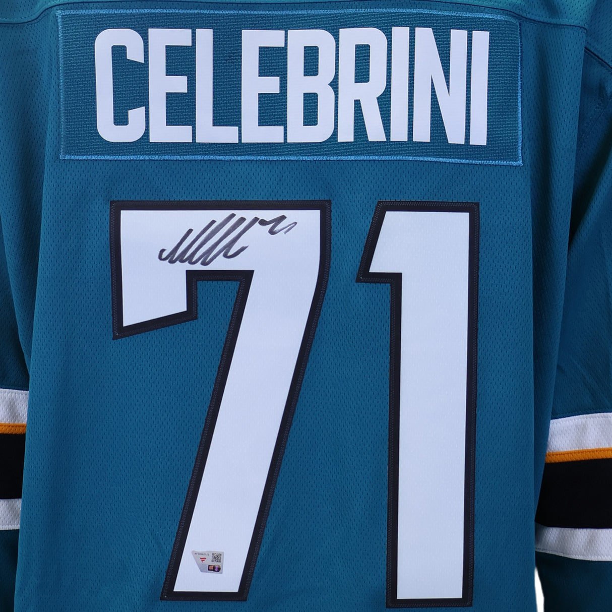 Macklin Celebrini Signed Jersey San Jose Sharks Home Fanatics Breakaway