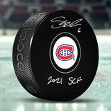 Shea Weber Signed Puck Montreal Canadiens Insc 2021 SCF