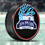 Nail Yakupov Edmonton Oilers Signed Rexall Place Farewell Season Puck