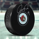 Josh Norris Signed Puck Senators 2021 Logo