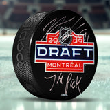 Nazem Kadri Signed 2015 NHL Entry Draft Puck with "7th Pick" Inscribed