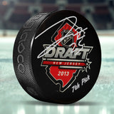 Darnell Nurse Edmonton Oilers Signed 2013 NHL Draft Puck with "7th Pick" Inscribed