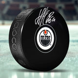 Nail Yakupov Signed Edmonton Oilers Puck with Rookie Number 64