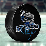 Dave MacIssac Signed Danbury Trashers Puck