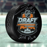 Jared McCann Seattle Kraken Signed 2014 NHL Draft Puck with "24th Pick" Inscribed