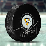 Tristan Jarry Signed Pittsburgh Penguins Logo Puck