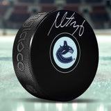Nils Hoglander Signed Vancouver Canucks Puck