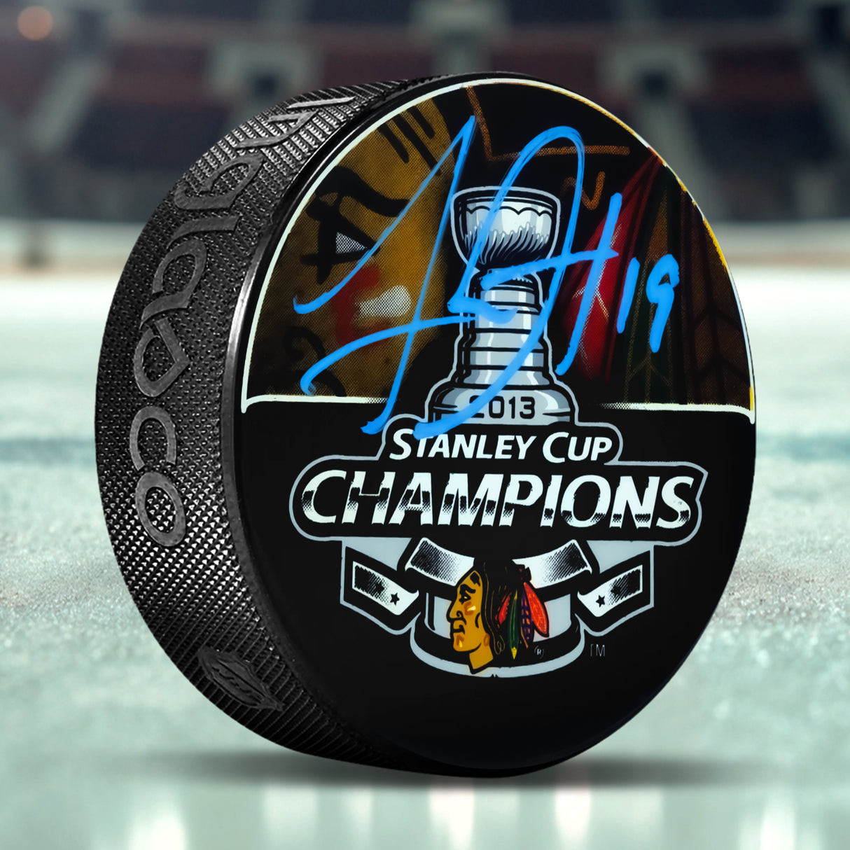 Jonathan Toews Signed Chicago Blackhawks 2013 Stanley Cup Champions Puck