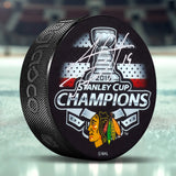Jonathan Toews Chicago Blackhawks Signed 2015 Stanley Cup Champions Puck