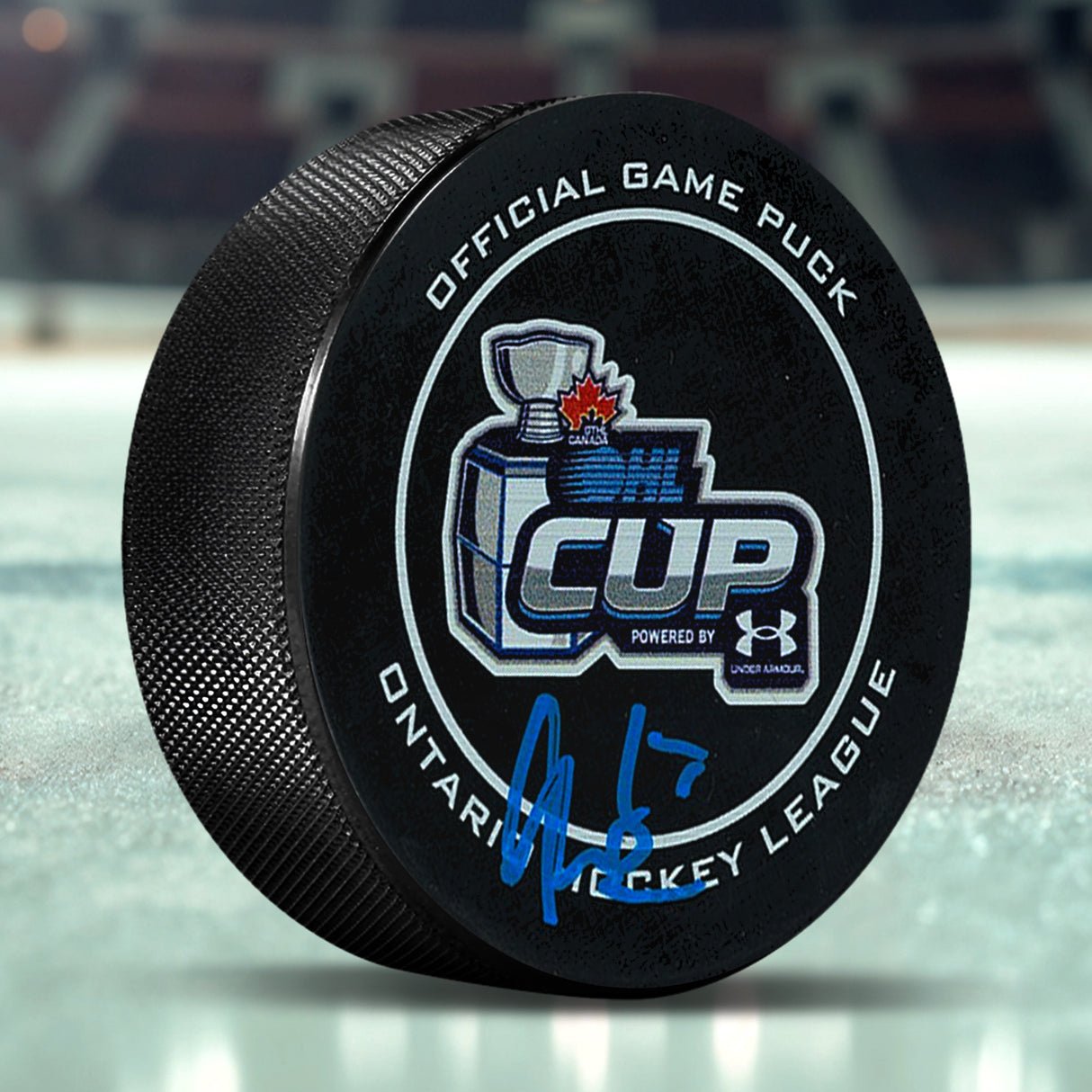 Malcolm Spence Signed OHL Cup Official Game Puck