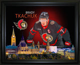 Brady Tkachuk 16x20 Framed Skyline Print Ottawa Senators