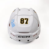 Sidney Crosby Signed Pittsburgh Penguins White CCM Helmet