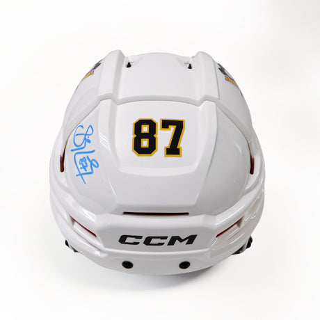 Sidney Crosby Signed Pittsburgh Penguins White CCM Helmet