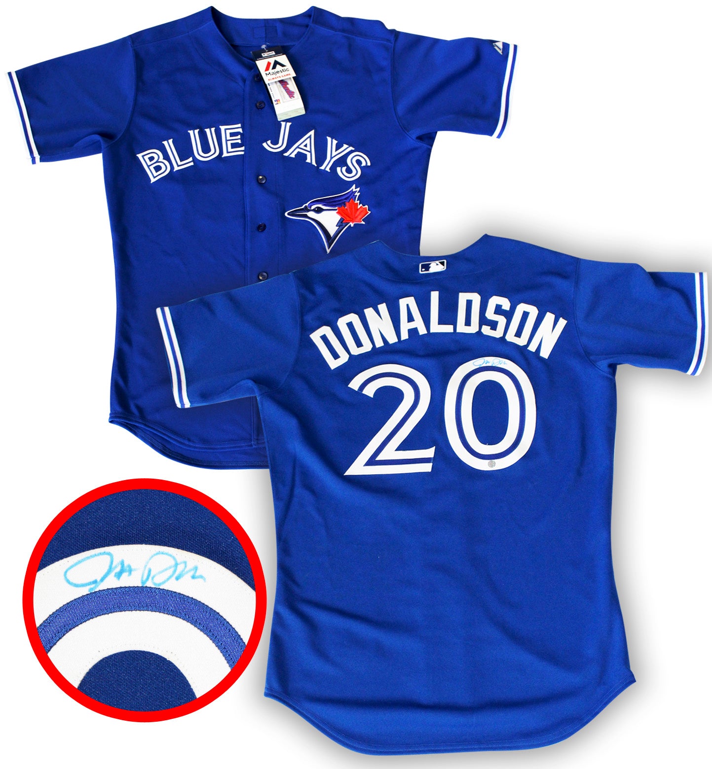 Josh Donaldson Toronto Blue Jays Signed Autographed Red #20 Jersey JSA –