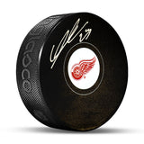 Lucas Raymond Detroit Red Wings Signed Hockey Puck