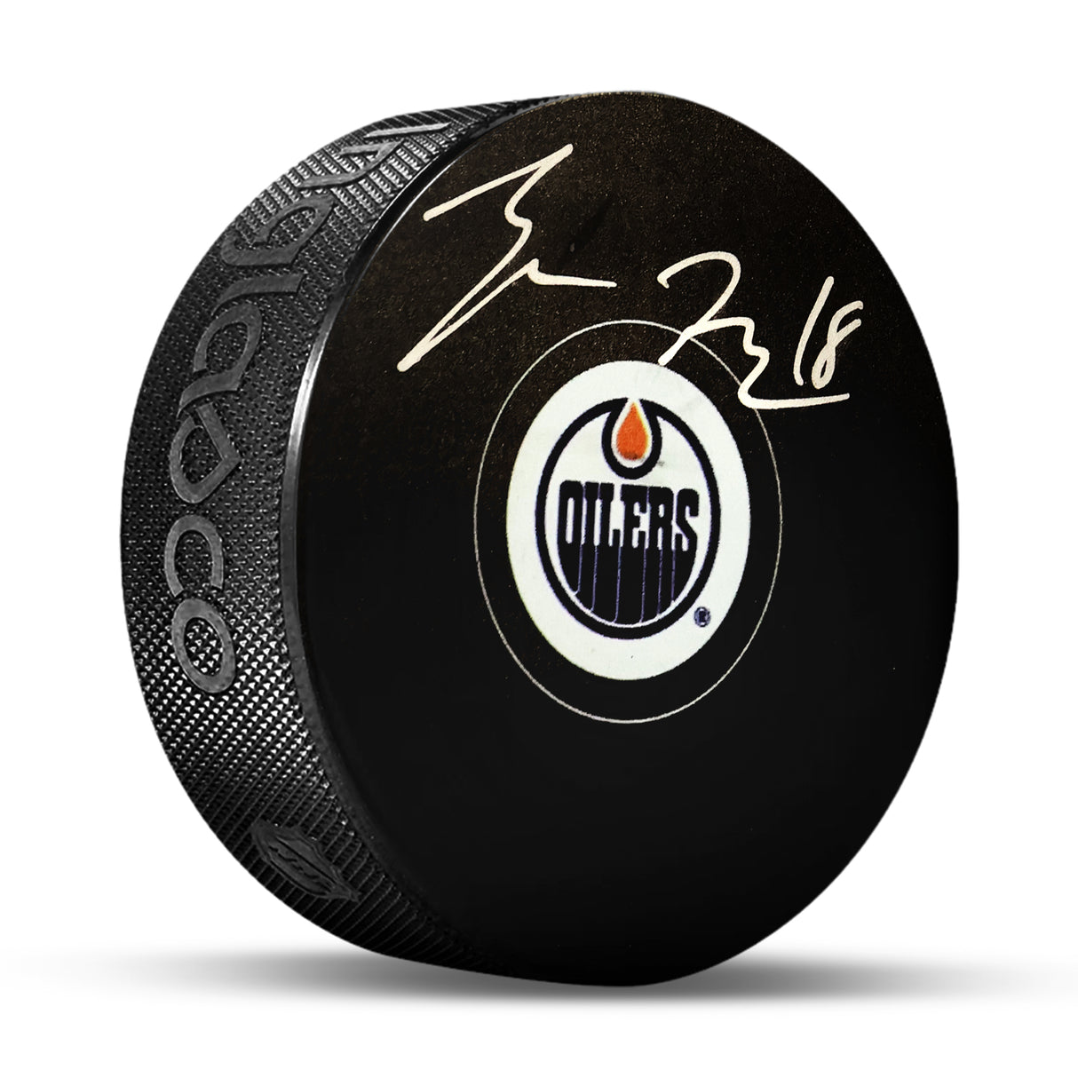 Zach Hyman Edmonton Oilers Signed Hockey Puck
