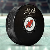 Jack Hughes New Jersey Devils Signed Hockey Puck