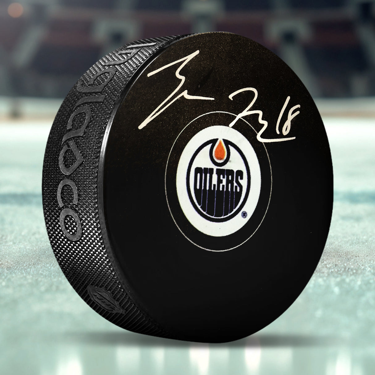 Zach Hyman Edmonton Oilers Signed Hockey Puck