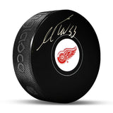 Moritz Seider Detroit Red Wings Signed Hockey Puck