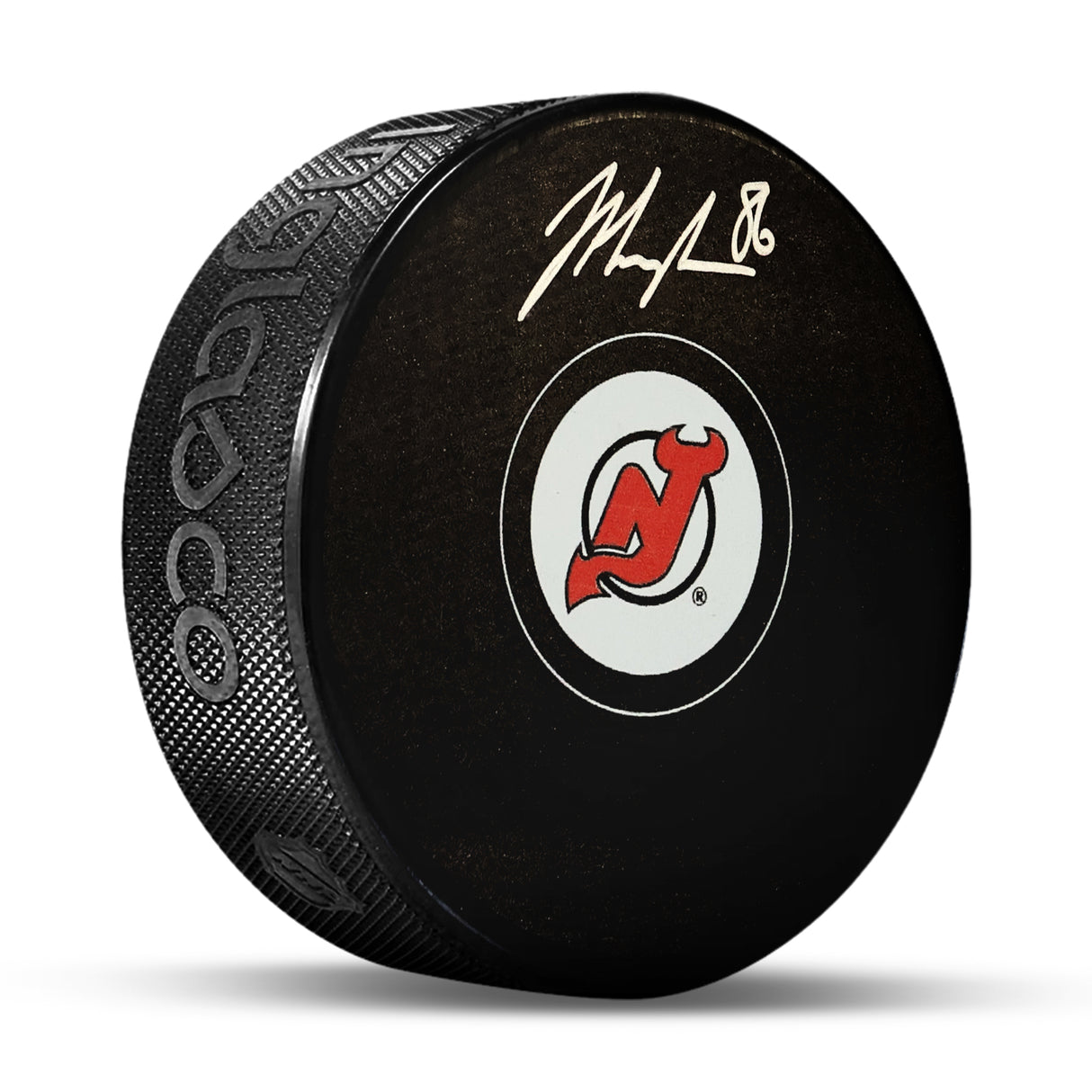 Jack Hughes New Jersey Devils Signed Hockey Puck