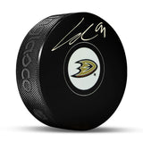 Leo Carlsson Anaheim Ducks Signed Hockey Puck