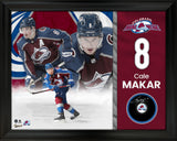 Makar,C Signed Puck Avalanche Framed