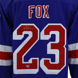 Adam Fox New York Rangers Signed Blue Adidas Authentic Jersey