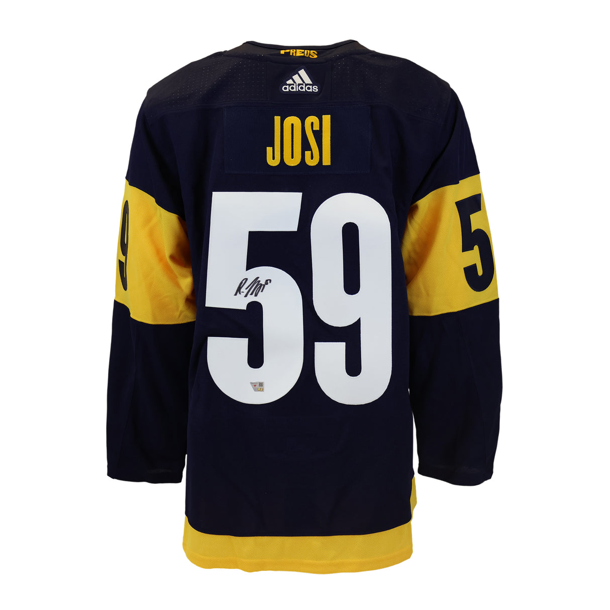 Roman Josi Nashville Predators Signed Gold Adidas Authentic Jersey