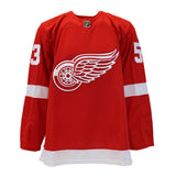Moritz Seider Detroit Red Wings Signed Red Adidas Authentic Jersey