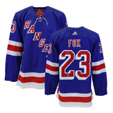 Adam Fox New York Rangers Signed Blue Adidas Authentic Jersey