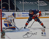 Mathew Barzal New York Islanders Signed 8x10 Goal Between Legs Photograph